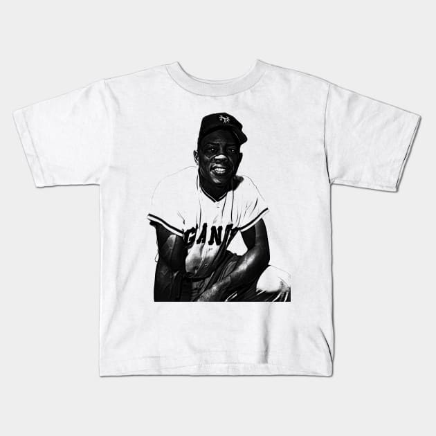 Willie Mays || Pencil Drawing 90s Kids T-Shirt by Zluenhurf